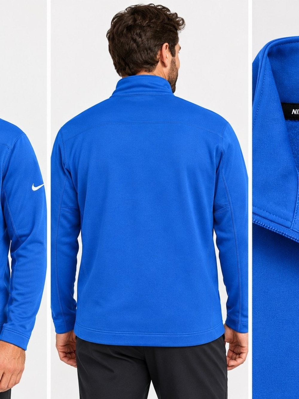 Nike Golf Blue Standard Fit Quarter Zip Pullover Men’s L